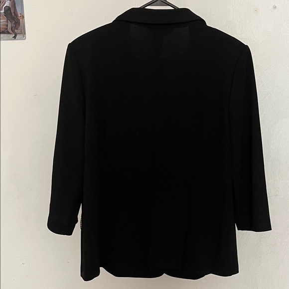 NYCC Black Cropped Blazer Jacket Gold Chain Detail Dressy Chic Size XL - Picture 4 of 9